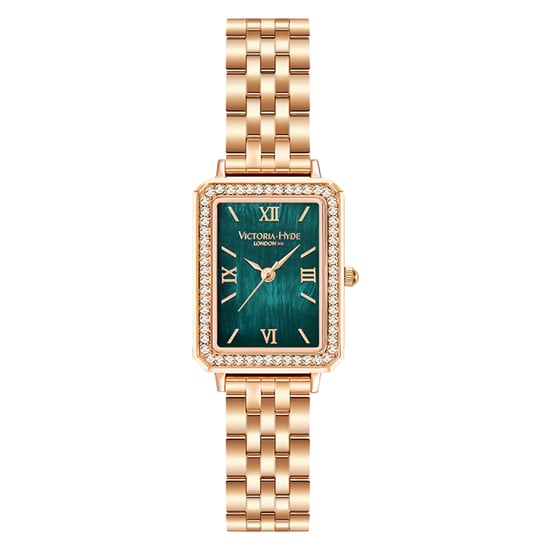 Victoria Hyde Westminster Rose Gold Green Diamond Detail Ladies Watch - Image 1