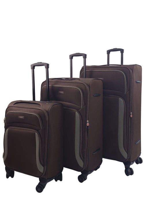 Soft 8 Wheel Luggage Light Travel Suitcases