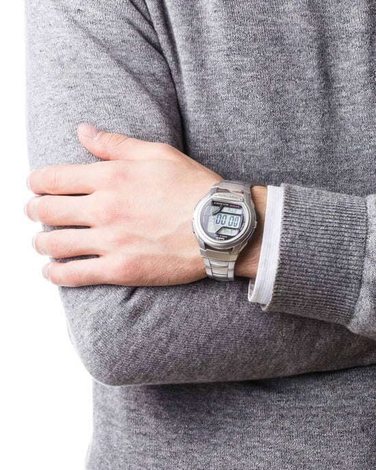 Casio Wave Ceptor Men's Silver Watch WV-58RD-1AEF - Image 6