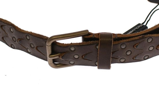 Cinturón de cuero marrón con logo de Dolce & Gabbana para hombre - Image 3