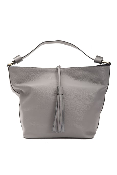 Bolso de hombro de cuero gris Donatella para mujer Pompei - Image 3
