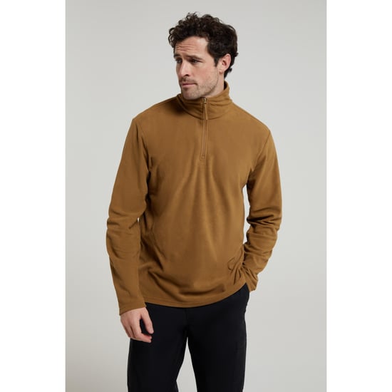 Mountain Warehouse Mens Camber II Half Zip Fleece Top (Mustard) - Image 1