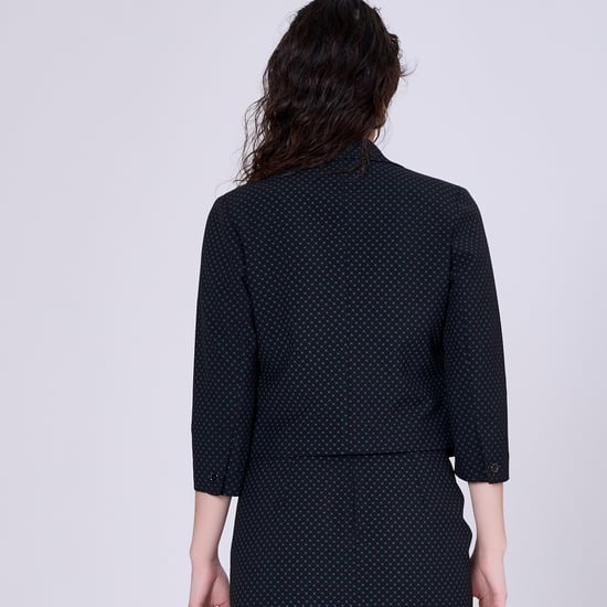 Safari pockets crop jacket with dots print - Image 5