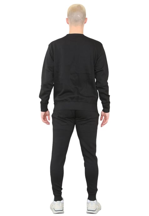 Chándal con logo bordado y cuello redondo MYT para hombre en negro - Image 2