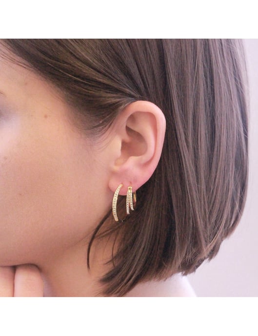 Pendientes Chic - Oro y Cristal - Image 5