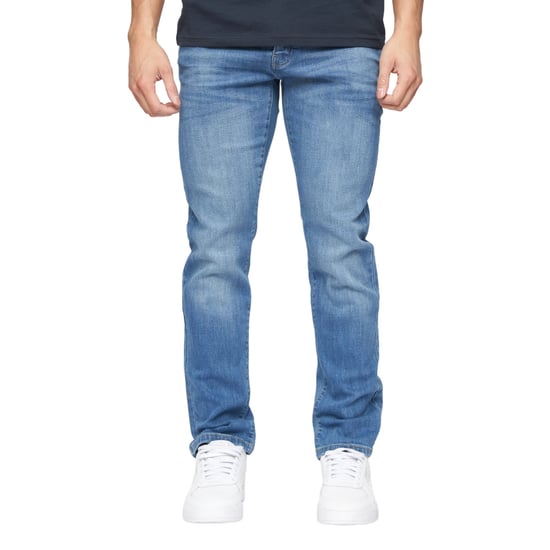 Crosshatch Mens Farrowed Stretch Jeans (Stone Wash) - Image 1