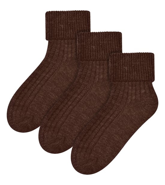 3 Pares de Calcetines de Lana para Mujer | Steven | Calcetines de Lujo para Dormir - Chocolate - Image 1