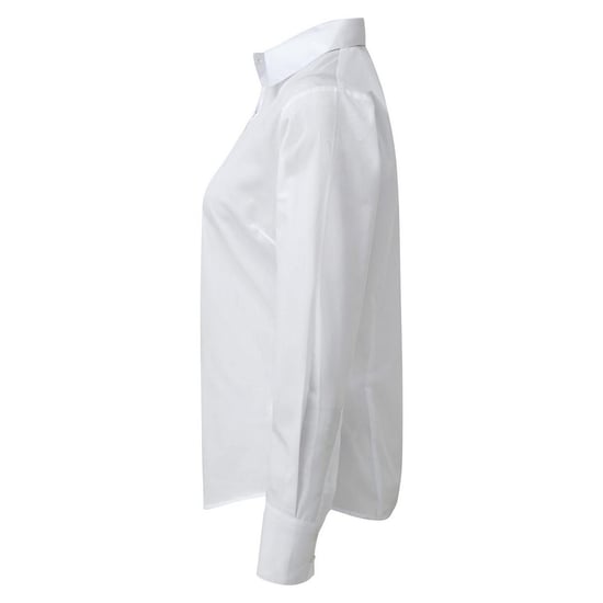 Premier Womens/Ladies Poplin Long-Sleeved Blouse (White) - Image 3
