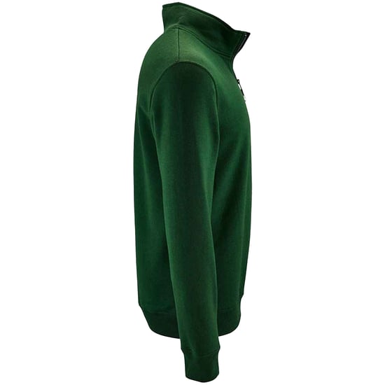 SOLS Mens Stan Zip Standing Collar Jumper (Bottle Green) - Image 3