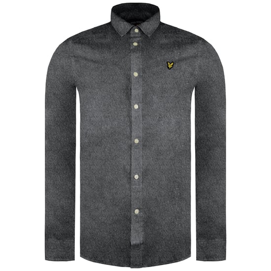Camisa gris de hombre cepillado de hilo múltiple Lyle & Scott - Image 1