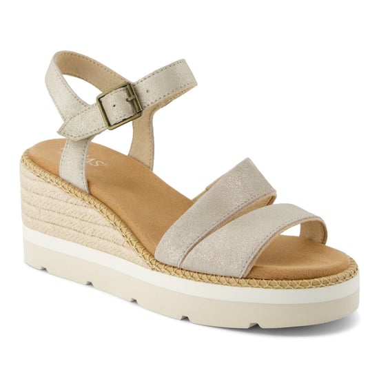 TOMS Darya Leather Women's Champagne Sandals - Image 1