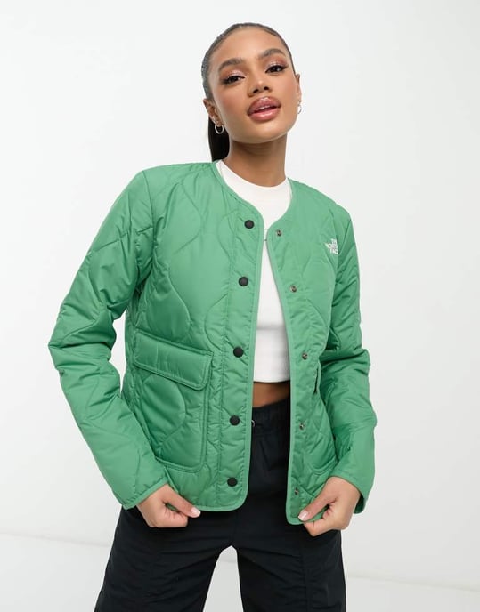 The North Face Ampato quilted liner jacket in green Exclusive at ASOS