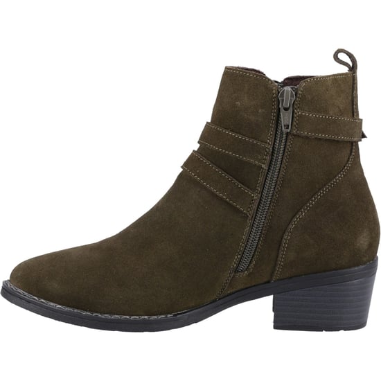Hush Puppies Jenna Leather Women's Khaki Boots - Image 4