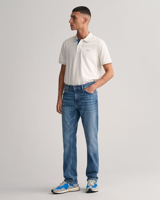 Gant Regular Fit Contrast Pique Rugger Polo Blanco - Image 4