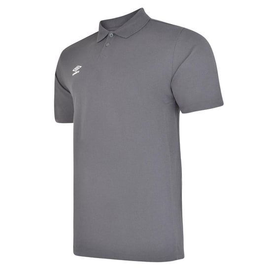 Umbro Mens Essential Polo Shirt (Carbon/White) - Image 3