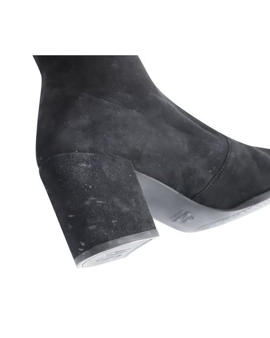 Stuart Weitzman Over The Knee Heeled Boots in Black Suede - Image 5