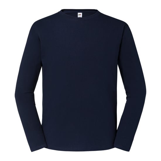 Fruit of the Loom Unisex Adult Iconic 195 Plain Long-Sleeved T-Shirt (Deep Navy) - Image 1