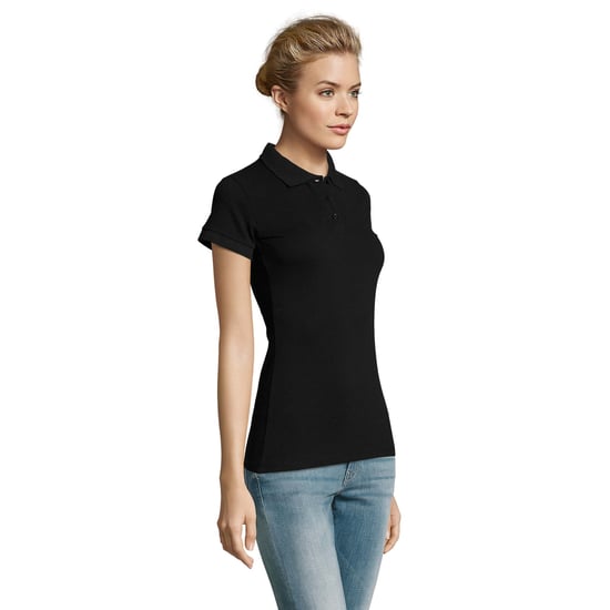 SOLS Womens/Ladies Perfect Polo Shirt (Black) - Image 3