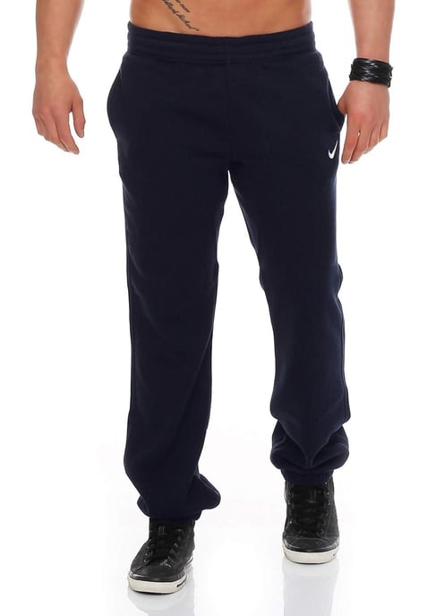 Joggers con puños en azul marino Club Swoosh de NIKE para hombre - Image 1