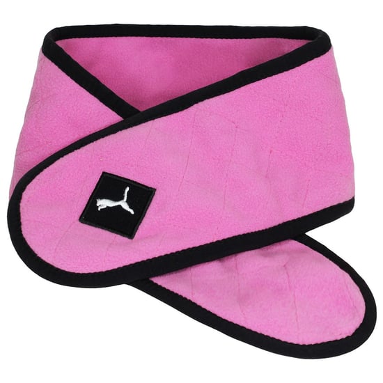 Puma Graphic Logo Pink/Black Fleece Kids Scarf Hat Set 840799 01