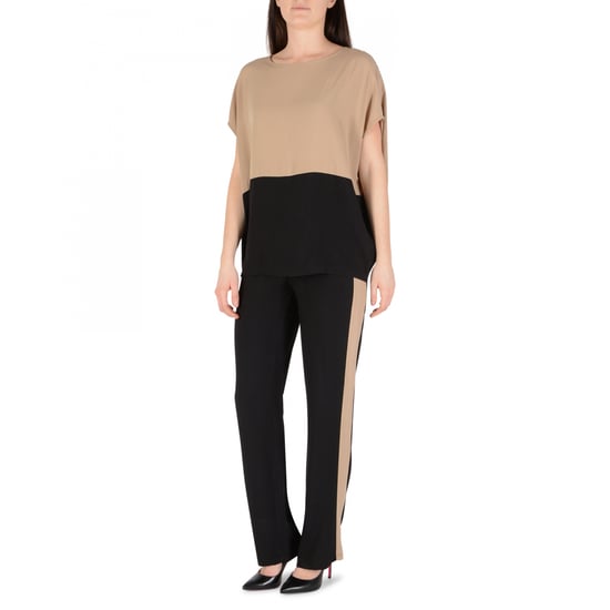 19V69 Italia Womens Pants Multicolor PANTALONE MONACO CAMMELLO NERO - Image 3