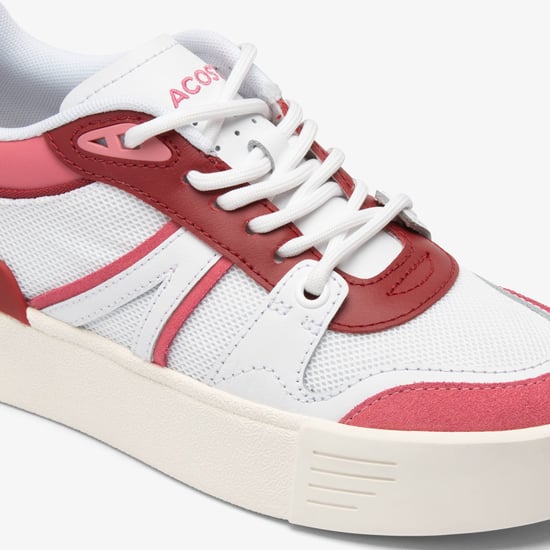 Women's Lacoste L002 Evo Trainers in White pink