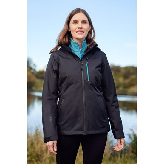 Mountain Warehouse Womens/Ladies Rainforest II Extreme Waterproof Jacket (Jet Black) - Image 1