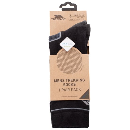 Trespass Mens Rizzle Eco Socks (Black)