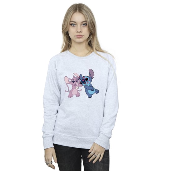 Disney Womens/Ladies Lilo & Stitch Kisses Sweatshirt (Sports Grey) - Image 2