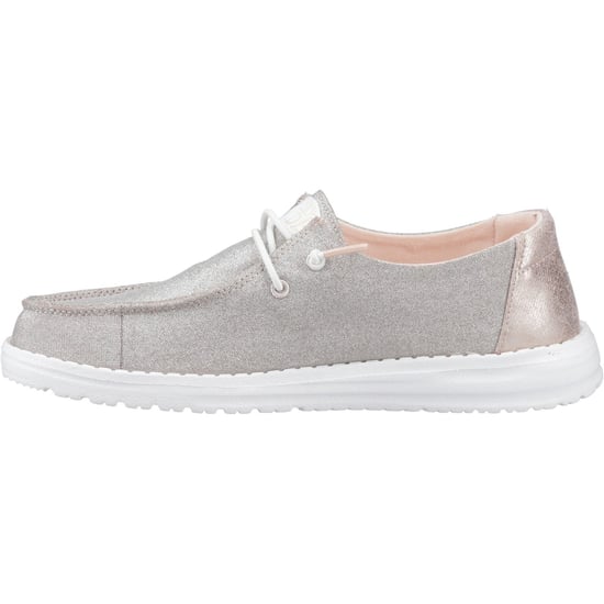 HEYDUDE Wendy Metallic Sparkle Polyester Women's Rose Gold Loafers - Image 4