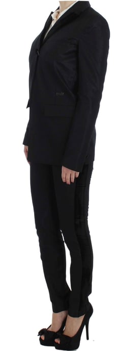 Conjunto de Tres Piezas para Mujer Exte en Negro con Un Botón - Image 2