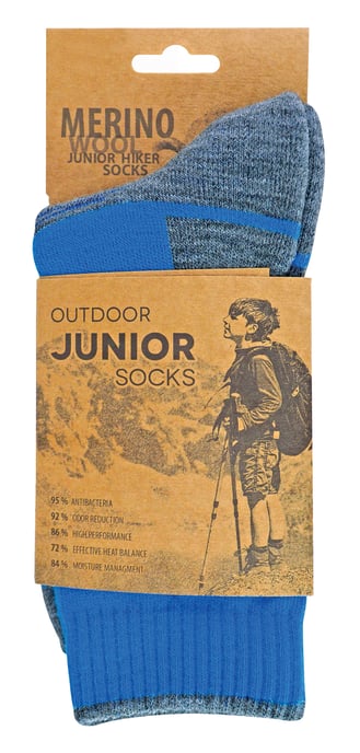 Calcetines Lana Merino Niños | Comodo | Calcetines Anti Ampollas - Azul - Image 2