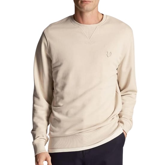 Sudadera color crema con logo de aguila tonal de Lyle & Scott - Image 1