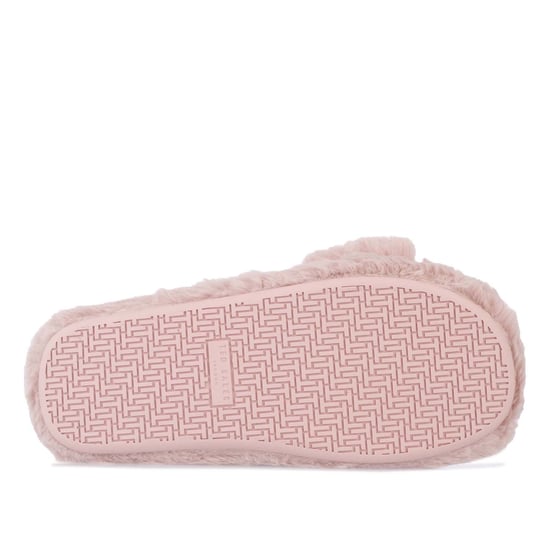 Chanclas de mujer Ted Baker Lopply Faux Fur Crossover en rosa oscuro - Image 4