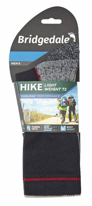 Bridgedale - Calcetines ligeros para hombre - Azul marino / Rojo - Image 2