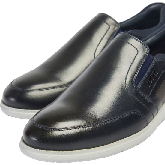 Pod Holden Leather/Textile Men's Navy Trainers - Image 6