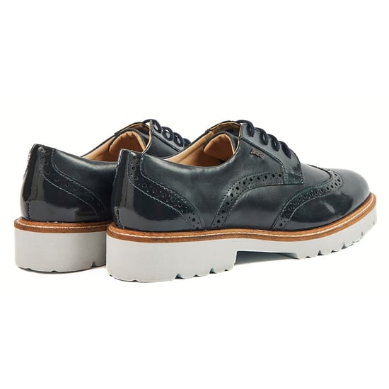 Pod Kortney Leather Women's Navy Patent Brogues Shoes - Image 2