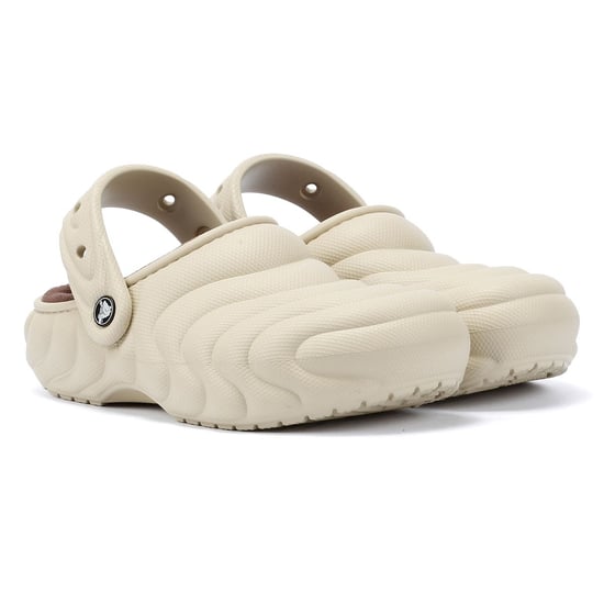 Crocs Classic Lined Overpuff Women's Beige Clogs - Image 1
