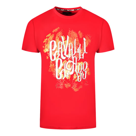 Camiseta Roja con Logo Bold de Cavalli Class - Image 1