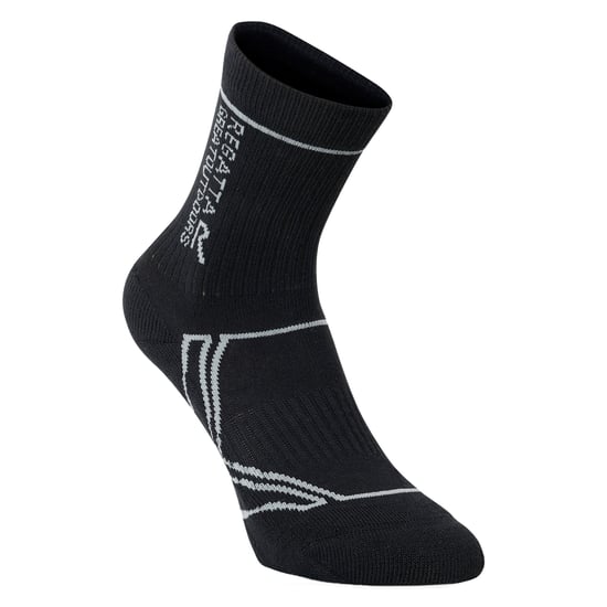 Regatta Great Outdoors Childrens/Kids 2 Season Coolmax Trek & Trail Socks (Black/Dark Steel) - Image 2