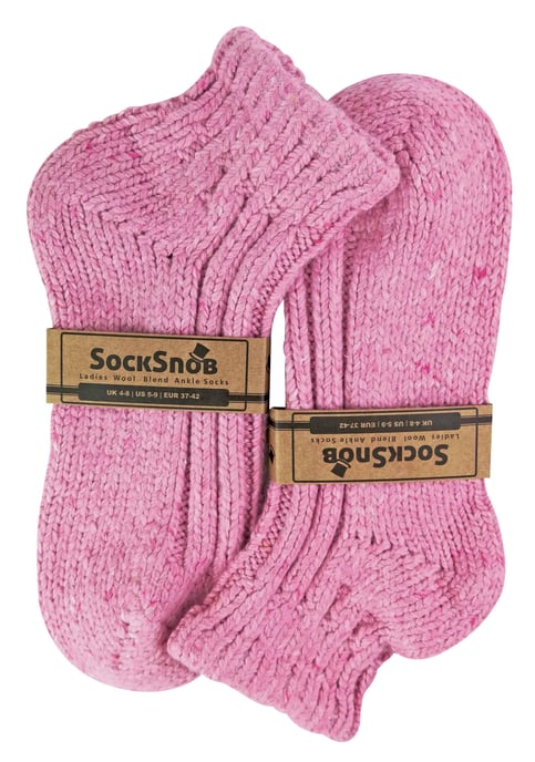 Sock Snob - Calcetines tobilleros de lana de corte bajo y canalé grueso para mujer - Image 2