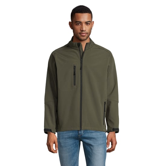 SOLS Mens Relax Soft Shell Jacket (Army) - Image 1