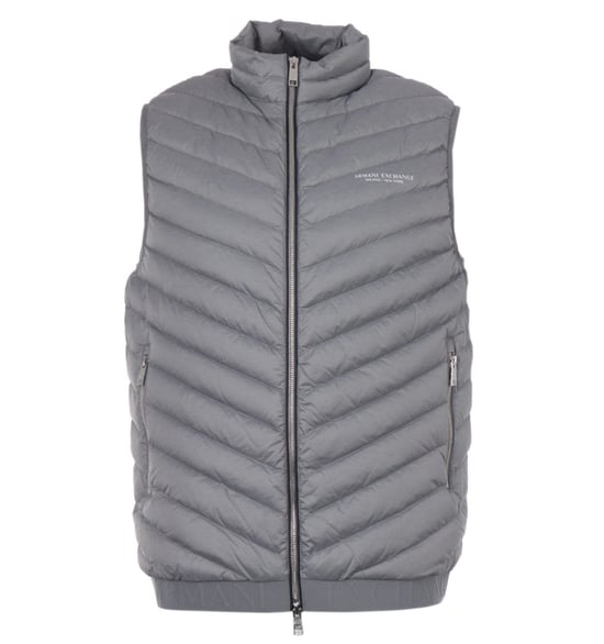 Armani Exchange Packable Down Gilet - Grey - Image 1