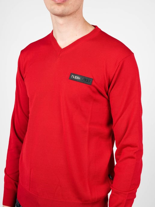 Plein Sport Suéter Merino del hombre rojo - Image 5