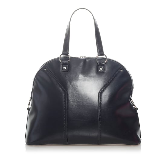 Bolso de Mano de Cuero YSL Muse Vintage Negro - Image 3