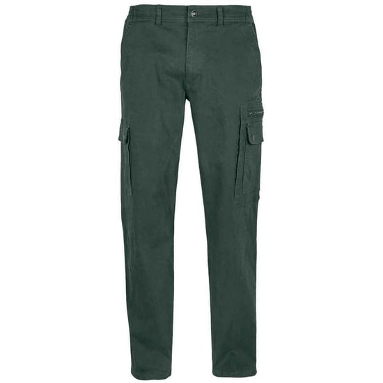 SOLS Mens Docker Stretch Cargo Trousers (Forest Green) - Image 1