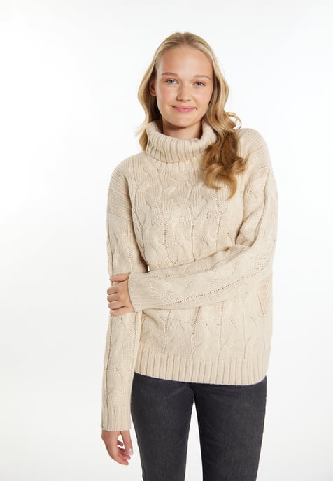 Mymo Knitted pullover women cream - Image 3