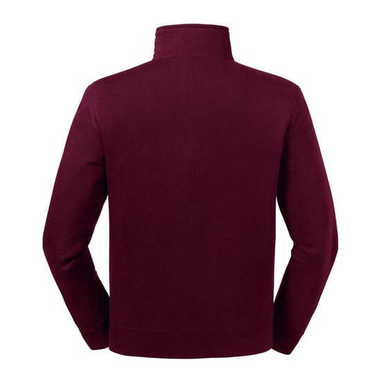 Russell Mens Authentic Zip Neck Sweatshirt (Burgundy) - Image 2