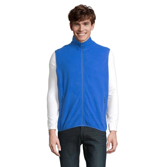 SOLS Unisex Adult Factor Fleece Zipped Body Warmer (Royal Blue) - Image 1