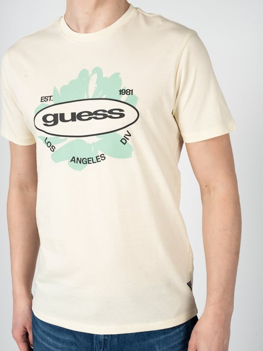 Guess T-Shirt LA Logo del hombre amarillo - Image 5